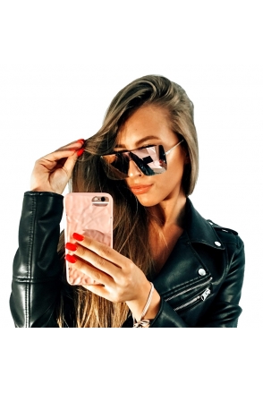 OKULARY PRZECIWSŁONECZNE STYL GLAMOUR PINK P12